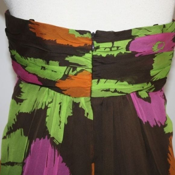 MILLY MULTI-FLORAL STRAPLESS DRESS SIZE 4 - Picture 3 of 6